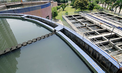 柱狀活性炭水處理現場